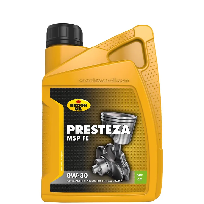 Kroon Oil Presteza MSP FE 0w30 motorolie 1 liter Gratis Retour